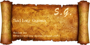 Sallay Gyoma névjegykártya